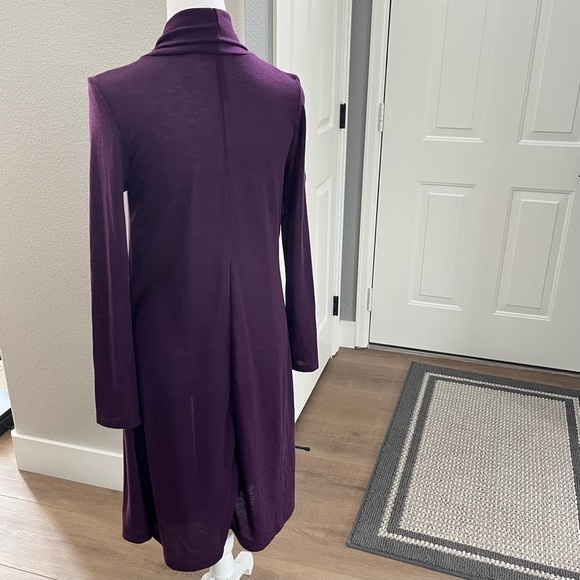 Rags + Couture Purple Duster Midi Open Cardigan Long Sleeve Women Small USA Made - Picture 7 of 9